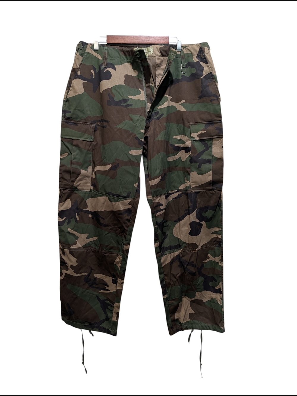 Storm F-16C Woodland Camo Tactical Cargo Pants XL Military Style Drawstring